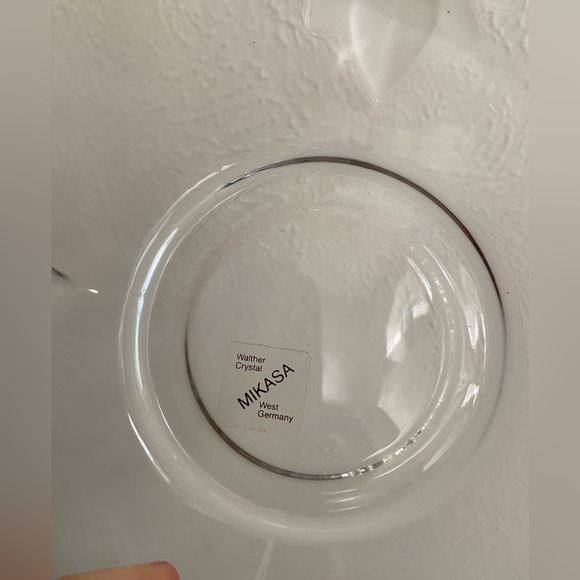 walther crystal mikasa west germany carmen '80's heavy serving bowl - Picture 2 of 16